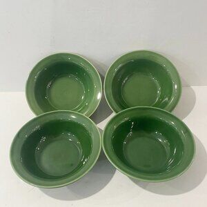 The Cellar Entertaining Set of 4 Cereal Soup Bowls 7.25" Avocado Green Rare